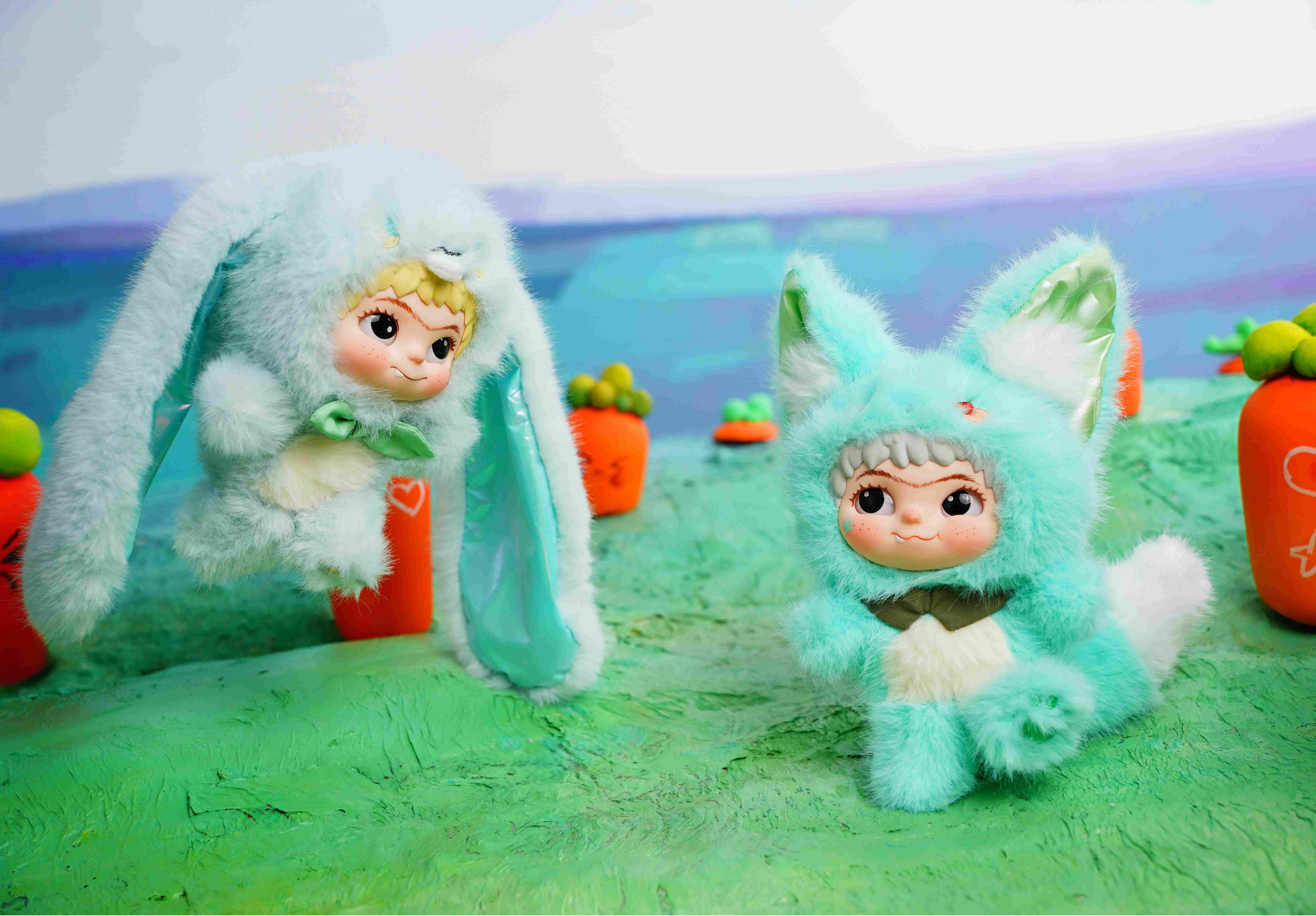 哇庫庫狐狐兔兔搗蛋日記系列手辦